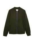 Air Yarn Knitted Bomber Jacket