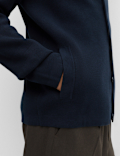 Cotton Blend Milano Knit Overshirt