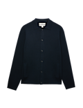 Cotton Blend Milano Knit Overshirt