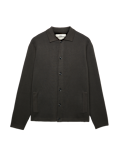 Cotton Blend Milano Knit Overshirt
