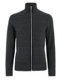 Cotton Rich Ribbed Funnel Neck Cardigan