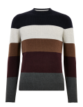 Block Striped Crew Neck Jumper