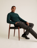 Textured Crew Neck Jumper