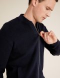 Ribbed Knitted Bomber