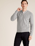 Ribbed Knitted Bomber