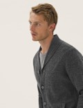 Ribbed Shawl Collar Cardigan