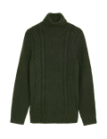 Cable High Neck Jumper with Wool