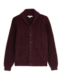 Cable Shawl Collar Cardigan