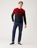 Striped Crew Neck Jumper with Wool