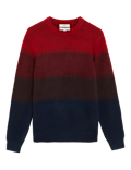 Striped Crew Neck Jumper with Wool