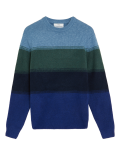 Striped Crew Neck Jumper with Wool