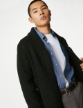 Cable Shawl Collar Cardigan