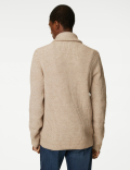 Cable Shawl Collar Cardigan