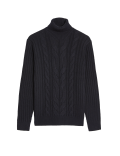 Chunky Cable Roll Neck Jumper
