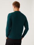 Cotton Modal Textured Knitted Polo Shirt