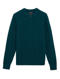 Cotton Modal Textured Knitted Polo Shirt