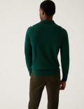 Cotton Rich Textured Knitted Polo Shirt