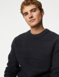 Textured Crew Neck Jumper