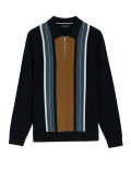 Cotton Rich Striped Knitted Polo Shirt