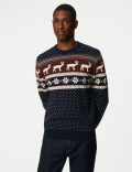 Pure Cotton Fair Isle Christmas Jumper