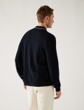 Cotton Rich Textured Knitted Polo Shirt