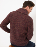 Chunky Shawl Neck Cardigan with Wool