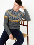Fair Isle Design Crew Neck Jumper
