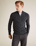 Cotton Rich Half Zip Jumper