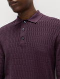 Cotton Modal Geometric Knitted Polo