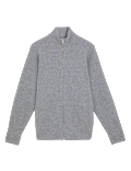Wool Funnel Neck Knitted Jacket