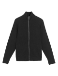 Wool Funnel Neck Knitted Jacket