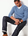Pure Cotton V-Neck Jumper