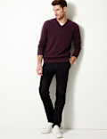 Pure Cotton V-Neck Jumper