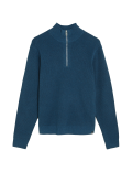 Cotton Blend Textured Jumper