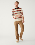 Pure Cotton Striped Knitted Rugby Shirt
