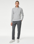 Cotton Blend Cable Funnel Neck Jumper