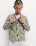 V-Neck Twisted Yarn Cardigan