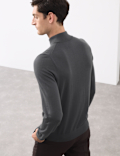 Pure Extra Fine Merino Wool Half Zip Jumper