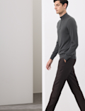 Pure Extra Fine Merino Wool Half Zip Jumper