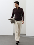 Pure Extra Fine Merino Wool Half Zip Jumper