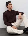 Pure Extra Fine Merino Wool Half Zip Jumper