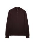 Pure Extra Fine Merino Wool Half Zip Jumper