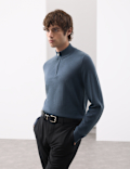 Pure Extra Fine Merino Wool Half Zip Jumper