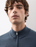 Pure Extra Fine Merino Wool Half Zip Jumper