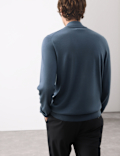 Pure Extra Fine Merino Wool Half Zip Jumper