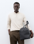 Pure Extra Fine Merino Wool Half Zip Jumper