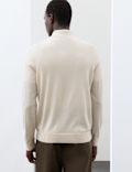 Pure Extra Fine Merino Wool Half Zip Jumper
