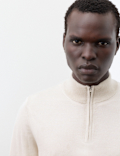 Pure Extra Fine Merino Wool Half Zip Jumper