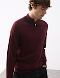 Pure Extra Fine Merino Wool Half Zip Jumper