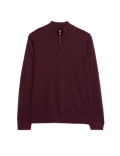 Pure Extra Fine Merino Wool Half Zip Jumper